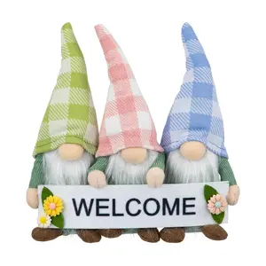 Northlight Gnome Trio Spring Table Decoration -7"