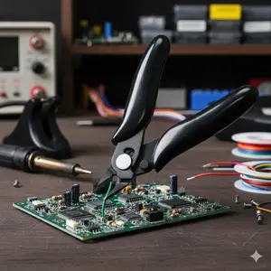 Precision Side Cutter & Mini Pliers Set with Lock, Jewelry Making Tools, Electronic Repair Kit, Rust-Proof Wire Cutters for Diy craft and Model Building, Hand Tools.