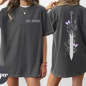 Quicksilver Book Kingfisher T-shirt, Fantasy Bookish Merch Inspired Fantasy Novel Apparel Romantasy Gift Bookish Shirt DJ8AAS