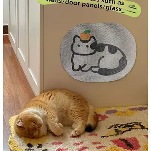 Customizable Vertical Wall Sticker Cat Scratching Board Wear-resistant Scratch-resistant Non-shedding Multi-functional Glass Stickers for Cat Climbing