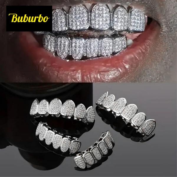 【2026 TREND ALERT】Artisan-crafted Hip Hop Cubic Zirconia Teeth Grills | Punk Artistic Accessory Set | For Rappers & Cosplayers