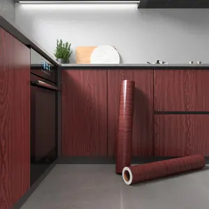 Wood Grain Pattern Self-adhesive Wallpaper, Oil Resistant & High-temperature Resistant Stove Surface Sticker, Suitable for Cabinet Surface, Dining Table and Countertop