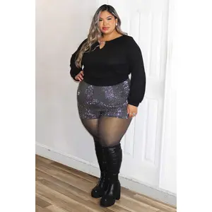 Azalea Rhinestone Short Divas Plus Boutique