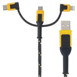 212 MAIN 6 ft. 3-in-1 Reinforced Durable Charging Cable for Smartphones, Mobile and Electronic Devices, Smartphone