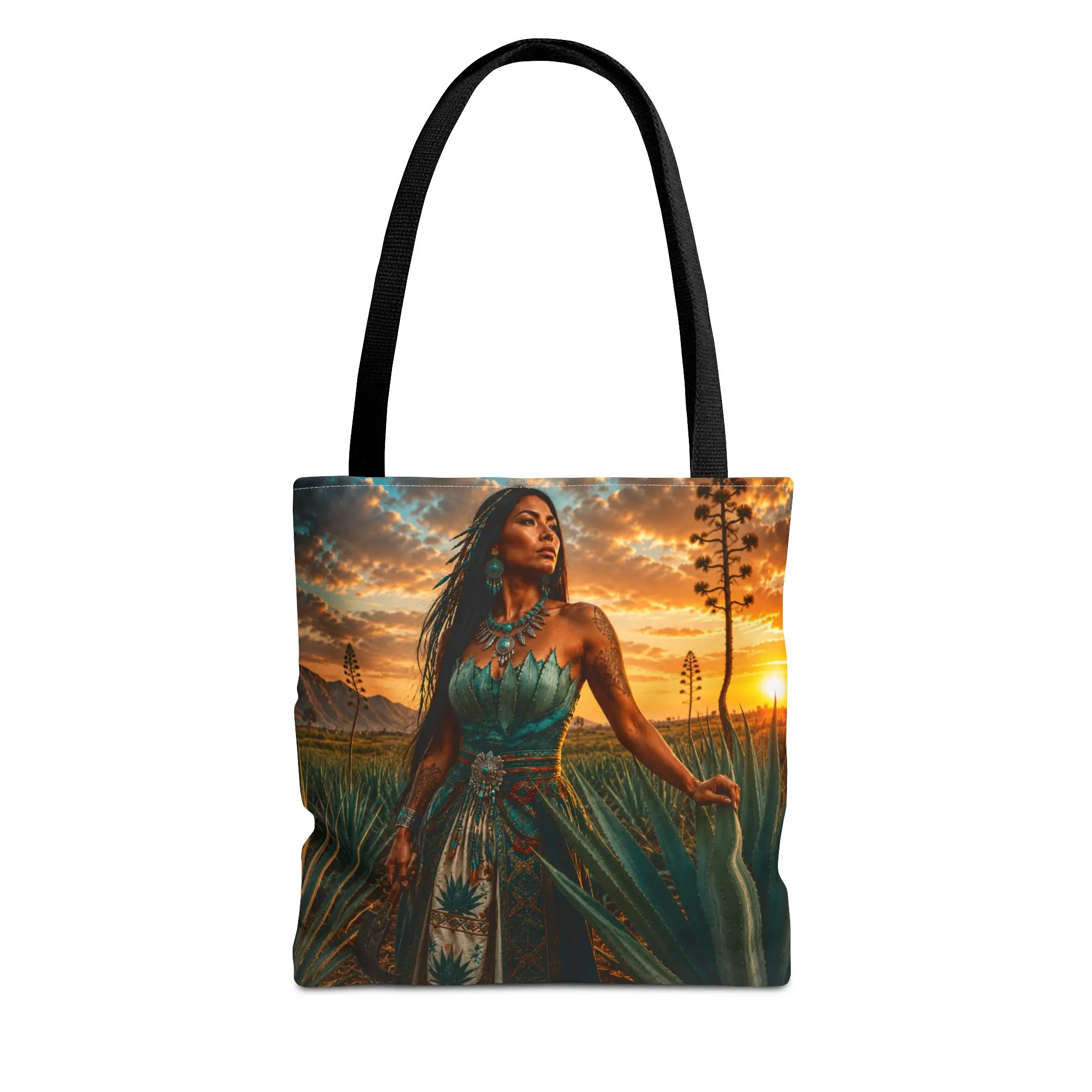 Maguey Collection Tote Bag Indigenous Mexican Art Market Bag Boho Floral Tote Eco Friendly Gift for Her