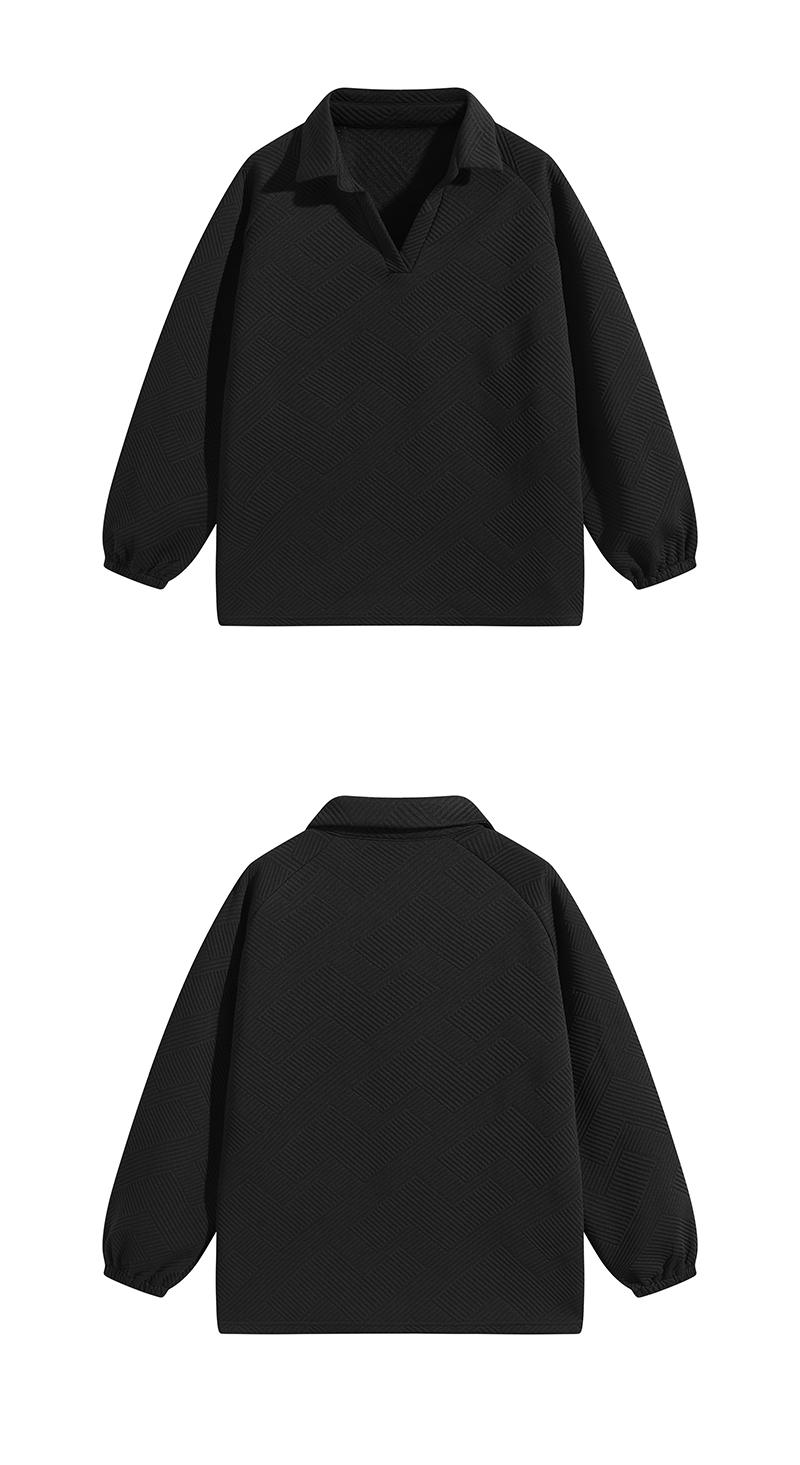 Cozy  Jacquard  V Neck Pullover for Women Oversized Loungewear Top Loose Fit Casual Comfy Sweatsuit for Daily Wear