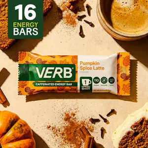 Pumpkin Spice Latte Energy Bar with Green Tea Caffeine – Vegan Coffee Alternative Snack