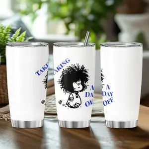 Tumbler Lorax Falling Off Desk Original Day Off Stainless Travel Steel 20 30 Oz Office Iced Insulated Tea Coffee