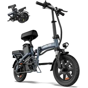 【500W】Peak Motor Folding Electric Bike for Adults 14" Portable Commuter ebikes 20MPH 40-Mile Range UL 2849 Certified Mini Bikes for Teens with 3 Riding Modes & Multi-Shock Absorption