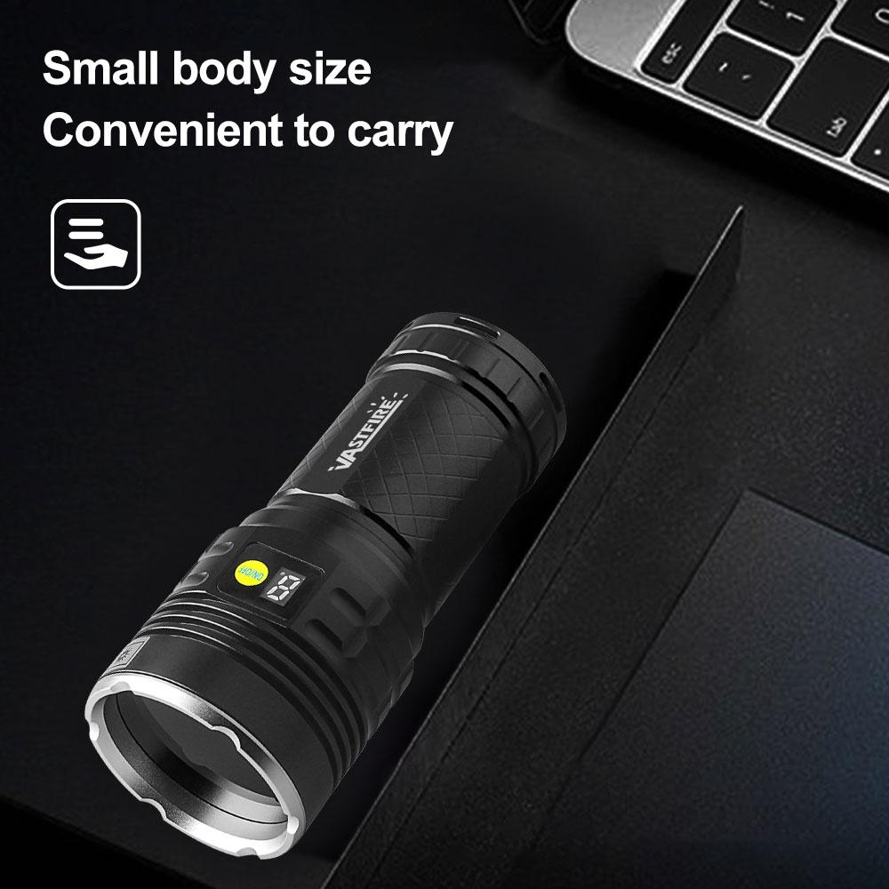365 nm UV flashlight, USB rechargeable, high power black light, suitable for pet urine detection, resin curing, mineral identification, blood trail tracking, scorpion capture, rock treasure hunting, gemstone identification, and air conditioner leak detect