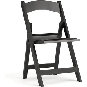 Series Folding Chair - Black Resin – 1000LB Weight Capacity Comfortable Event Chair - Light Weight Folding Chair