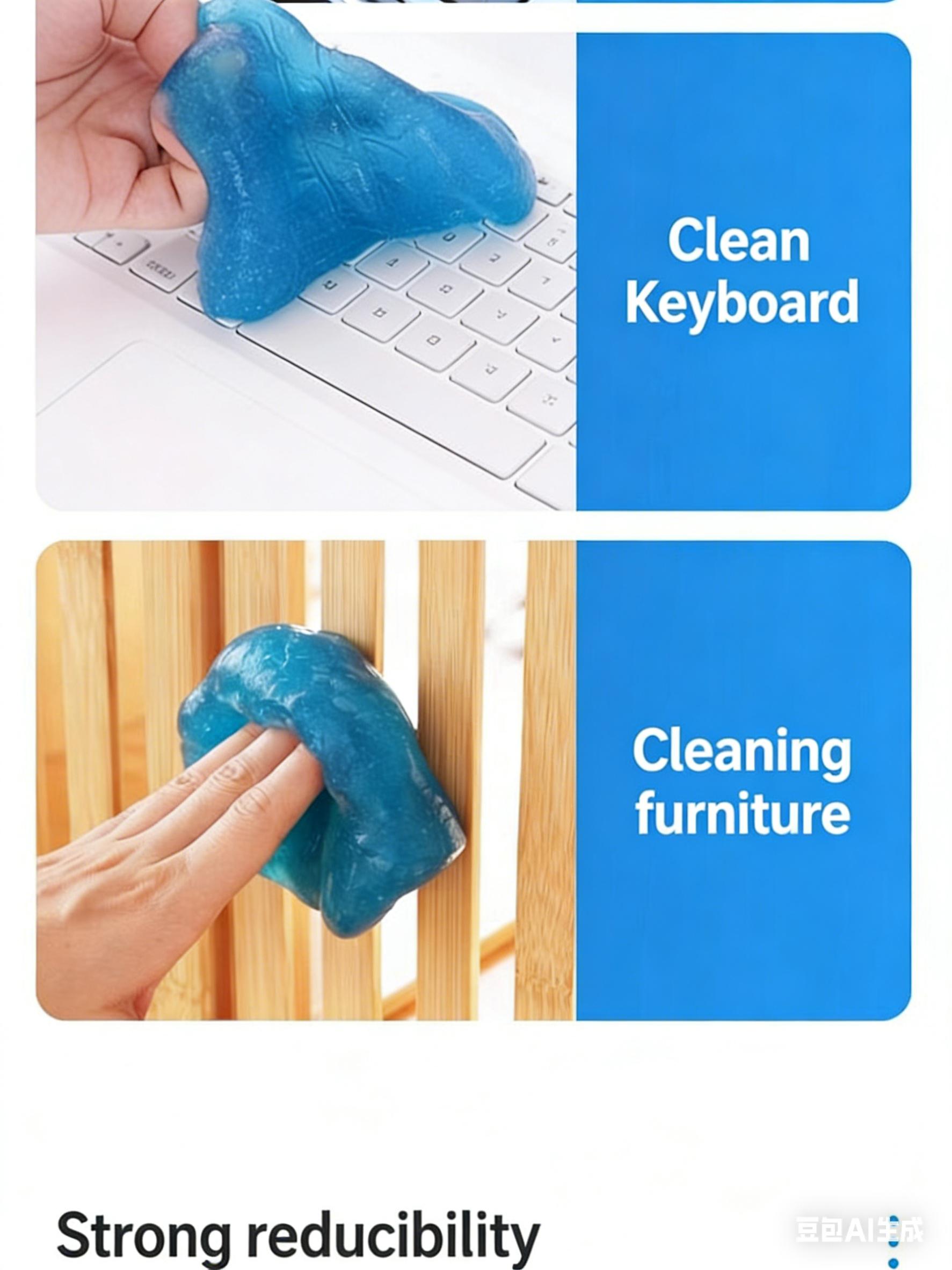 Multifunctional Cleaning Gel, Car Interior Cleaner, Auto Accessory, Dust Absorbing Mud for Removing Dust