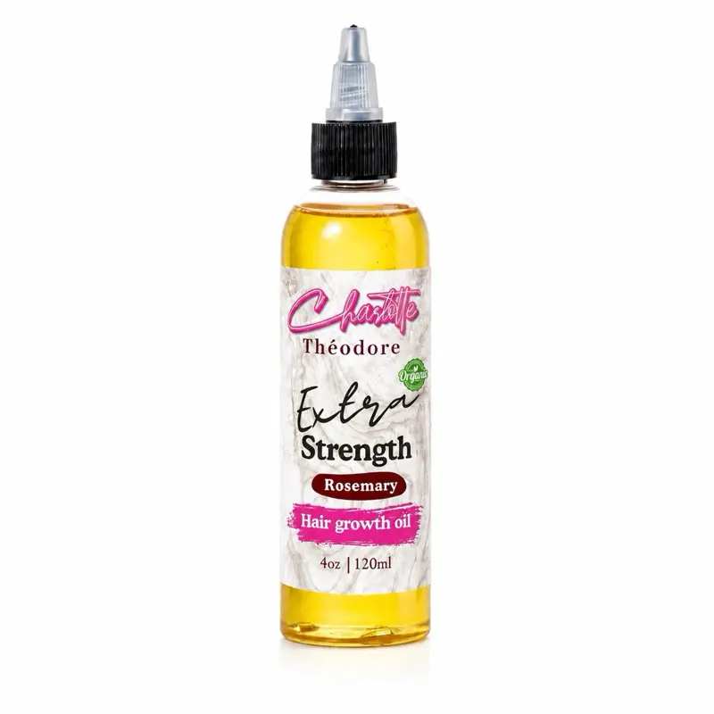 Extra Strength Rosemary Hair Growth Oil, Scalp & Hair Oil for Longer, Thicker Looking Hair, Strengthening Formula for All Hair Types  4 Fl Oz