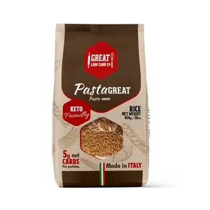 Great Low Carb Pasta Rice Orzo 8oz High Fiber Protein Keto Friendly 5g Net Carbs Per Portion Made in Italy
