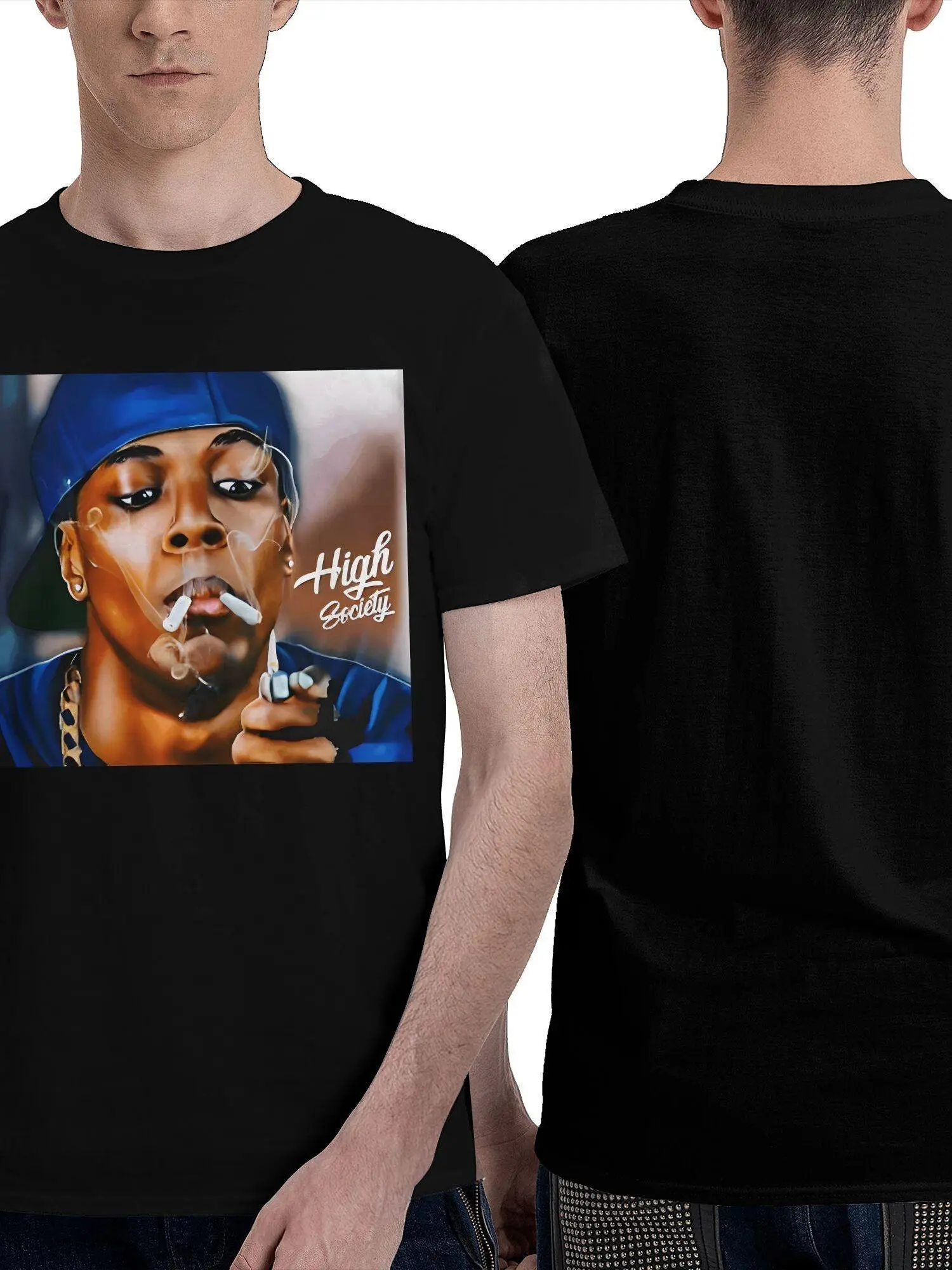 Smokey Friday Movie Graphic Tee - Unisex Vintage Short Sleeve T-Shirt Black blended fabric crew neck sportswear, unisex casual sports running top, 3D printed design, vintage T-shirt, suitable for all seasons
