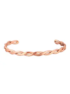 Handmade Copper Bracelet, Adjustable Texture Metal Jewelry Gift for Men & Women, All-Season Street Style Accessory