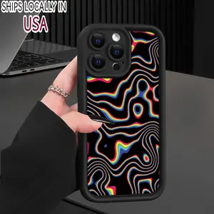 Luxurious Shockproof Aesthetic Phone Case with Tide Wave Design for iPhone Models 11, 12, 13, 14, 15 Pro Max, Mini, X, XS Max, Camera Protection, Soft Touch, Ultimate Grip, Waterproof