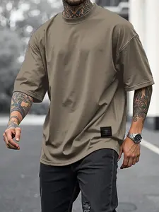 Men's Casual Short Sleeve T-Shirt, Letter Print, Comfortable Daily Wear, Fashionable and Everyday Use, Fitted Style