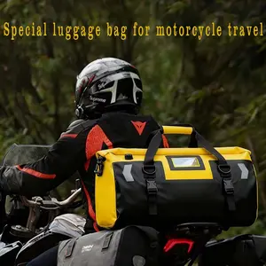 Motorcycle Luggage Bag, Long-Distance Riding Pannier, Rear Seat Bag, Tail Bag, Fully Loaded Gear for Riders, Essential Motorcycle Accessories