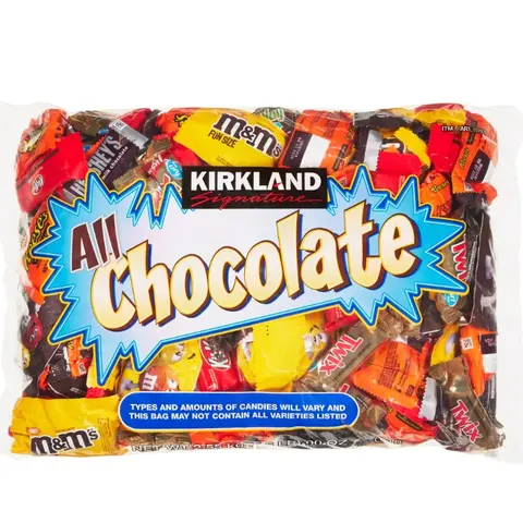 Kirkland Signature 90 oz All-Chocolate Variety Bag, 10 Unique Flavors Including M&M's Peanut, Reese’s PB Cups & York Peppermint, Chocolate Snacks for Snacking or Dessert