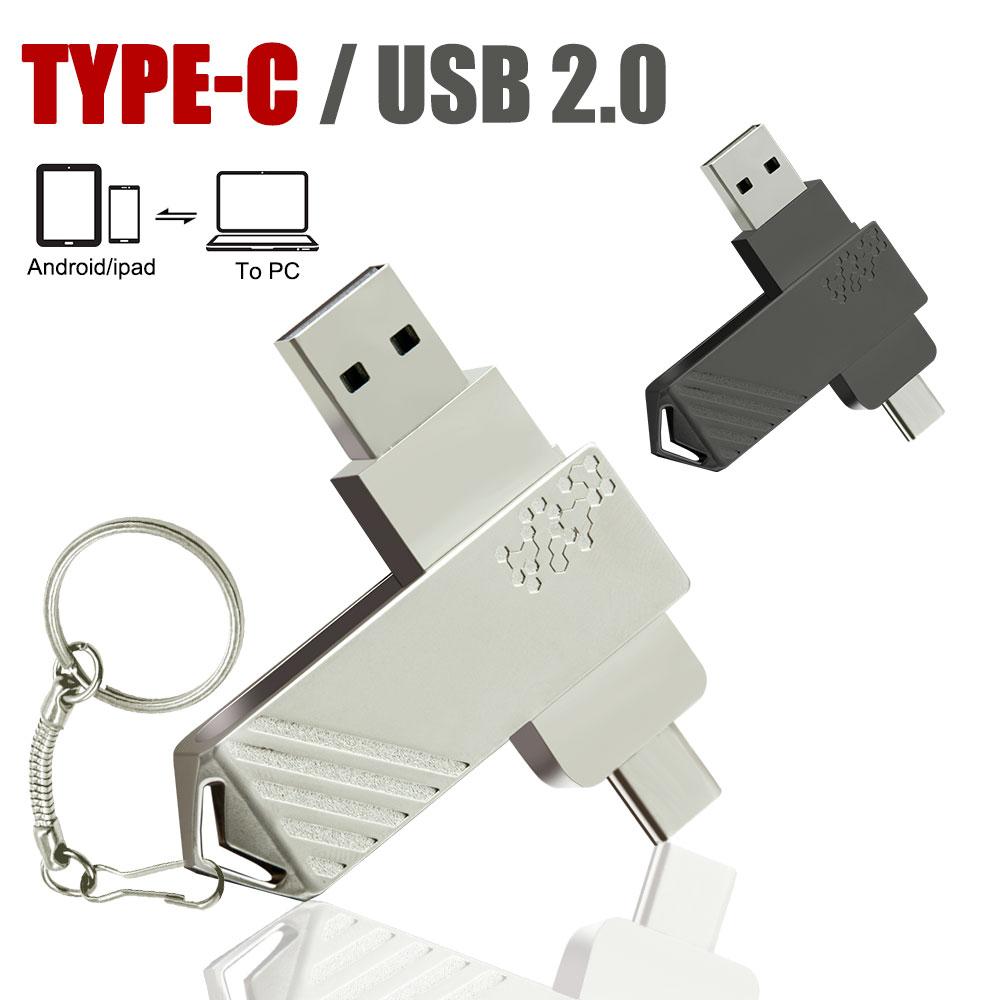 High Speed Solid State USB Drive 1TB Mobile Phone Hard Drive Type-C Dual Interface Mobile Computer Large Capacity USB Drive