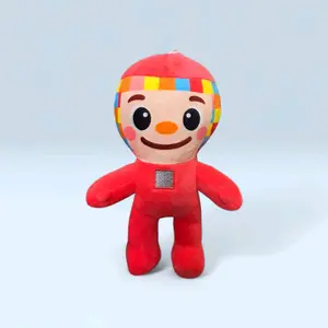 Soft Plush Character Figure – Red Decorative Plush Character