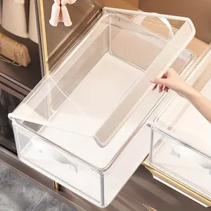 2-Piece PVC Clothing Storage Box Set, Foldable Dustproof Clothes Organizer for Home & Dorm, Cube Storage Solution, Under Bed Basket, Durable Plastic Organizers