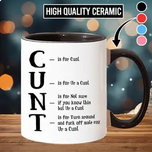 Adult Humour Rude Cup UNT Mug, Funny Swear Mug Gift, Sarcastic Mugs, Funny Mugs - scs11084