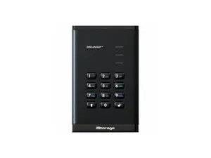 iStorage diskAshur3 5 TB Portable Hard Drive | Black | Incorporated Common Criteria EAL 5+ | PIN protected | AES 256-bit Full Disk Hardware Encryption | Dust/Water Resistant | TAA Compliant - Printer,