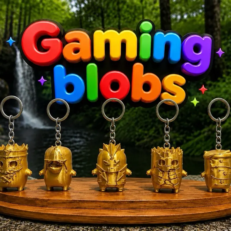 Golden Gaming blobs sprites 3D Printed