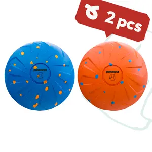 2-Pack Interactive Dog Balls Blue and Yellow – Double the Fun for Energetic Dogs, Automatically Rolling, Bouncing, and Spinning with 3 Play Modes, Made of Durable E-TPU and Fully Waterproof, Great for Multi-Dog Families