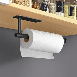 Stainless Steel Wall Mounted Tissue Holder, 1 Count Waterproof & Rust-proof Cabinet Paper Dispenser, Bathroom Supplies for Kitchen, Bathroom, RV