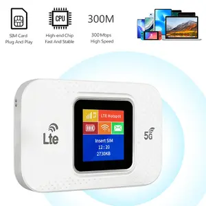 5G/4G Dual-Band Portable US version WiFi Hotspot Device High-Speed LTE Mobile Broadband Router ,300Mbps High Speed,Connect Up to100+ Devices, 3000mAh battery，for Campers, Motorhomes and Travels, Portable Travel Internet