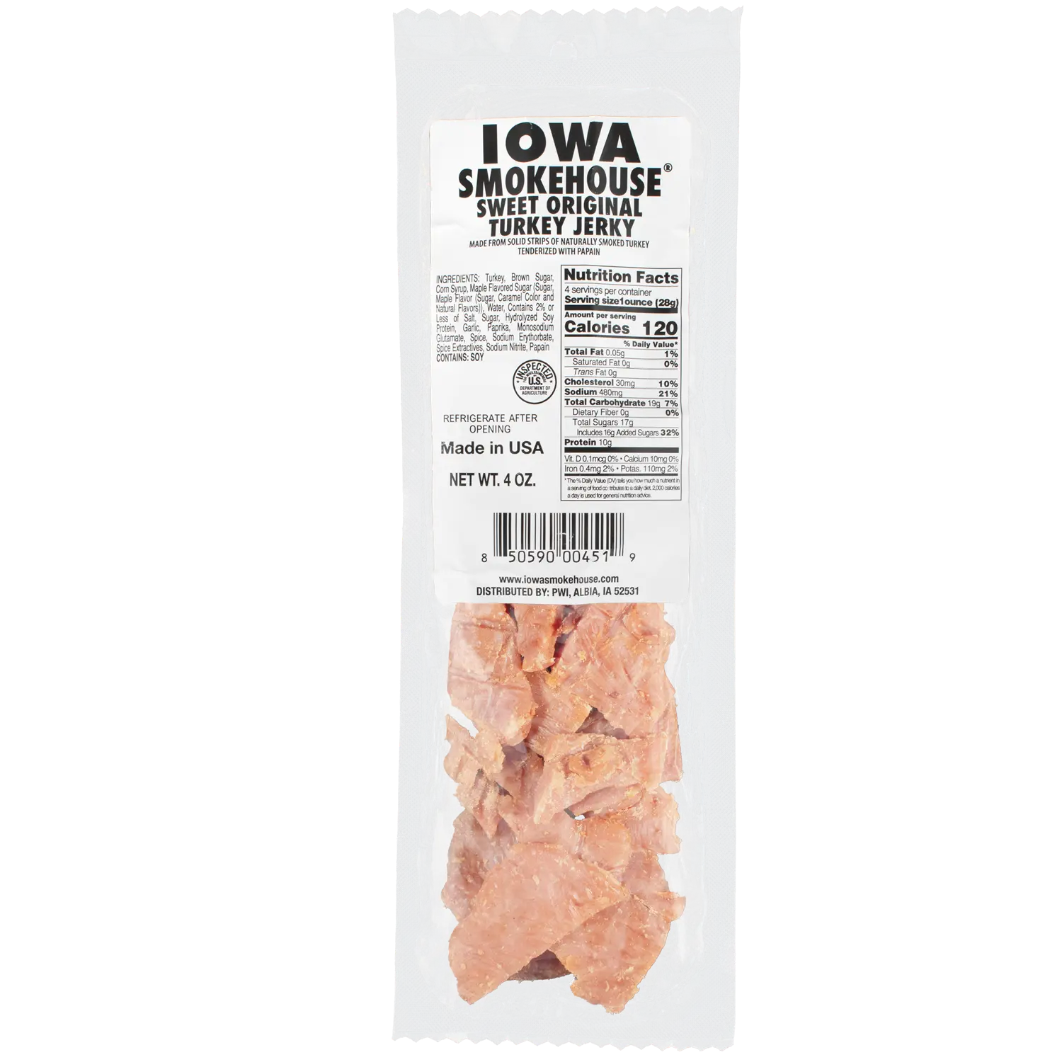 4 oz Turkey Jerky - Sweet Original