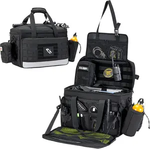 Patrol Bag Law Enforcement,  Gear Bag,  Organizer for  Passenger Seat with MOLLE System and Cup Holders