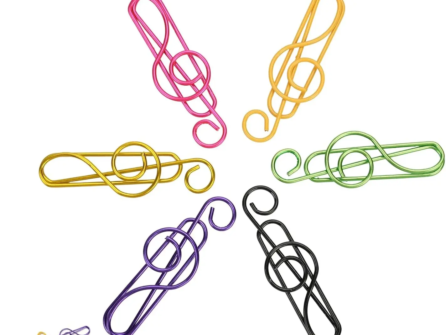 Paper Clips, 30 Pcs Colorful Music Note Paper Clip for Notebooks, Cute Paperclips Bookmarks Planner Clips, School/Office Supplies Accessories