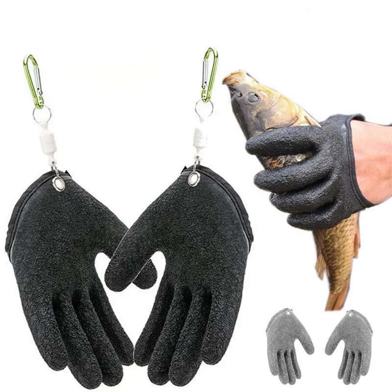 Professional Fishing Latex Grip Gloves