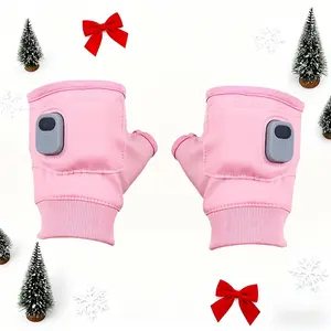 Friday Special! USB Charging Heated Half-Finger Gloves (1 Pair), 2000mah Long-Lasting Warmth, Unisex Touchscreen Design, Winter Cycling Skiing Outdoor Essential, Christmas Gift, Outdoor Sports Gloves