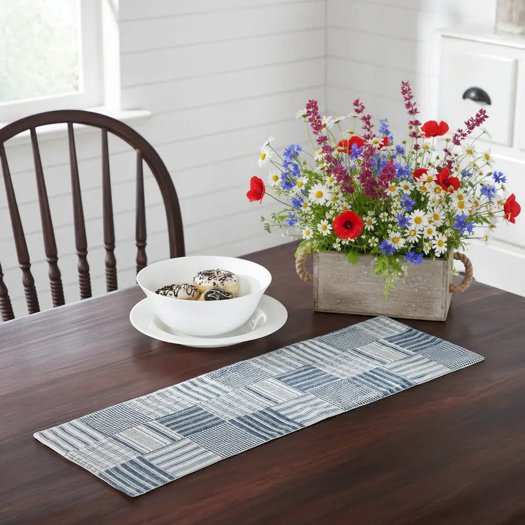Farmstead Blue Quilted Table Runners