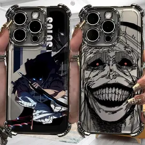 Anime S-Solos L-Levelings Plating Phone Case For iPhone 17 Air 16 15 14 13 12 11 Pro Max Plus  & Samsung S26 S25 S24 S23 S22 Plus Ultra-Fall Airabag Back Cover