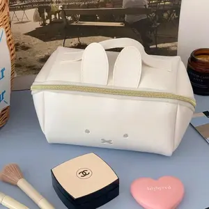 Cartoon Miffy Rabbit Handheld Makeup Bag Large Capacity Portable Travel Women'S Toiletries Storage Bag Christmas Gifts