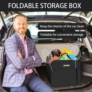 Foldable Car Boot Organizer | 600D Oxford + Reinforced Handles | Tidy Travel Solution 🎒