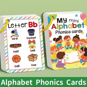 Abc Alphabet Flashcards Set, 27 Pcs Children Learning Cards, Phonics Reading Flashcards, Word Cards, Visual Stimulation Cards, English Letter Pocket Cards, Educational Toy Gift