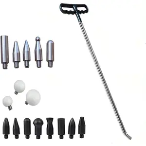 Paintless Dent Repair Tools 1 count of Dent Removal Rods with Awl  Dent Hail Repair Tools Paintless Dent Removal Kit  Auto  Dent Removal of Hail  and Door Ding (17 PCS)