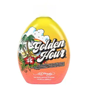 Ed Hardy Tanovations Golden Hour Skin Softening Transfer Resistant Sunkissed Bronzer Golden Glow Tan Extending Dark Tanning Lotion with DHA Natural Bronzers