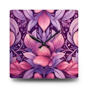 PinknPurple Acrylic Wall Clock
