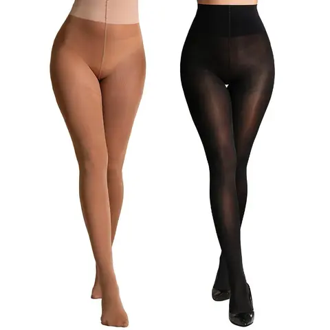 LUCKMEEY Rip-Resistant Tights for Women Revolutionary Fiber Unbelievable Durability Opaque High Waisted Pantyhose with Reinforced Toe Garment Friendly Stockings