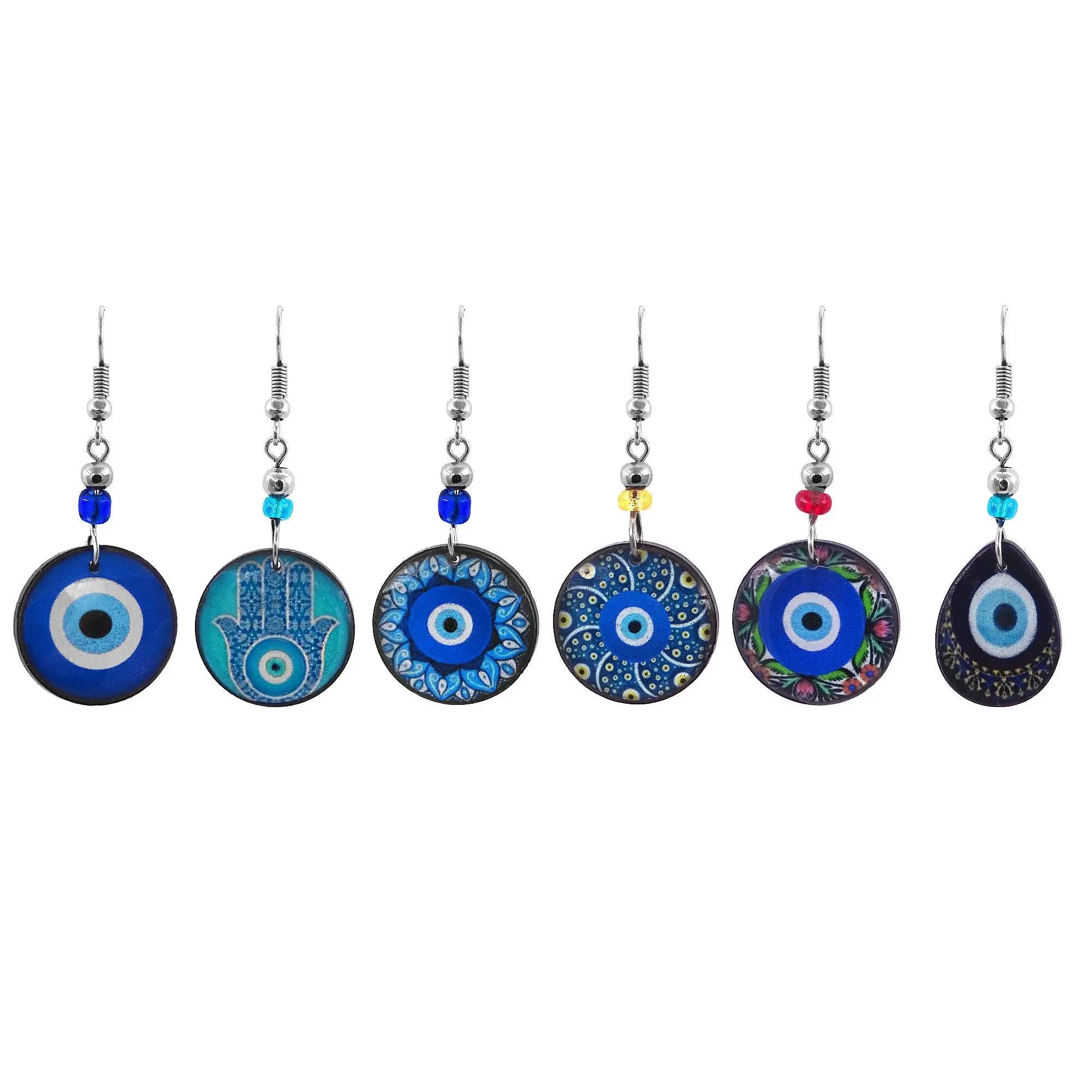Acrylic Evil Eye Nazar Dangle Earrings