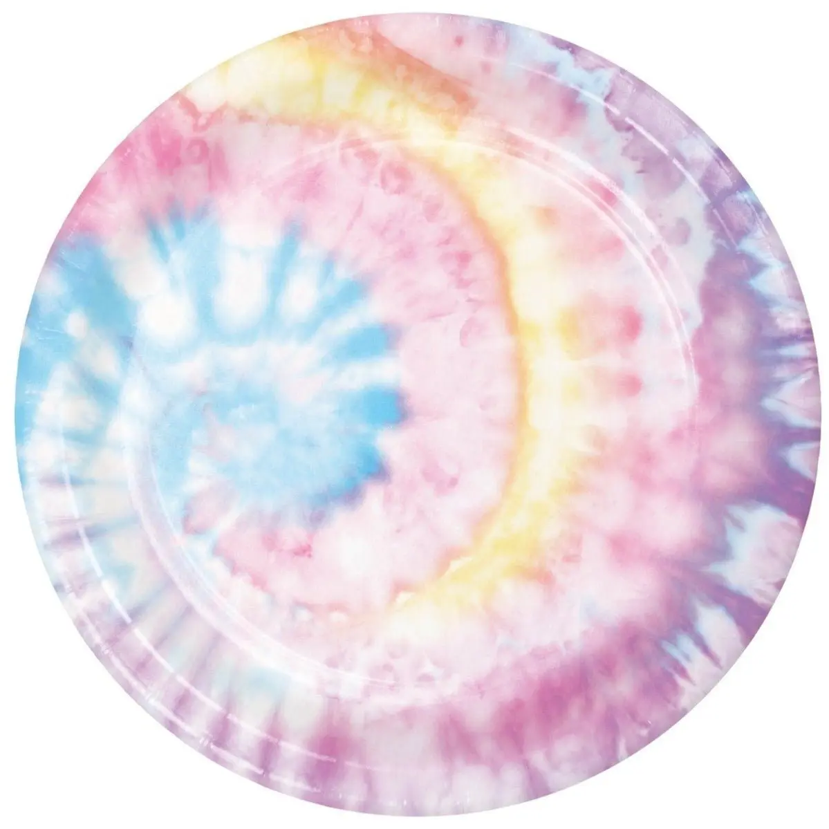 9" Pastel Tie Dye Plates