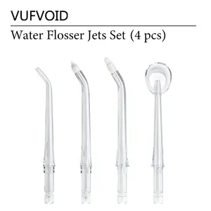 VUFVOID L9 Water Flosser Tips/Nozzles Set Replacement 4 PCS, Oral Irrigator Jet Accessories